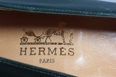 Lot 47 - Six pairs of Hermès leather court shoes, 1980s-...