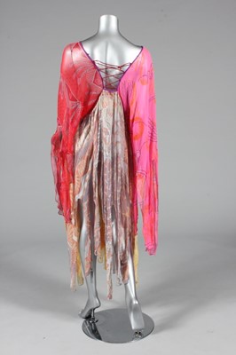 Lot 54 - A Zandra Rhodes printed chiffon kaftan dress,...