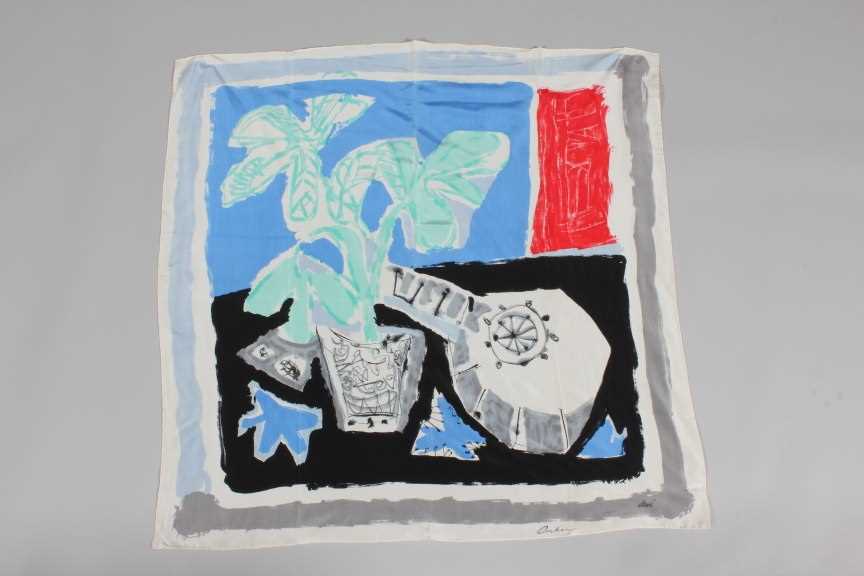 Lot 73 - Antoni Clav for Ascher printed silk square,...