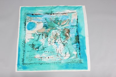 Lot 74 - Zao Wou for Ascher 'Paysage Bleu' printed silk...