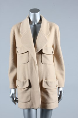 Lot 96 - A Chanel camel wool/cashmere jacket, 1980s,...