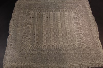 Lot 203 - A Shetland wedding ring shawl, early 20th...