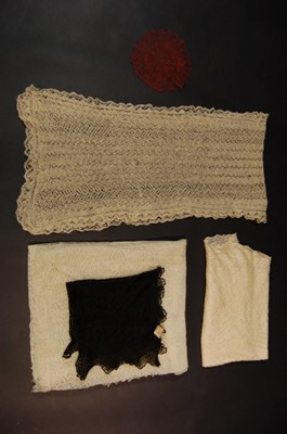 Lot 203 - A Shetland wedding ring shawl, early 20th...