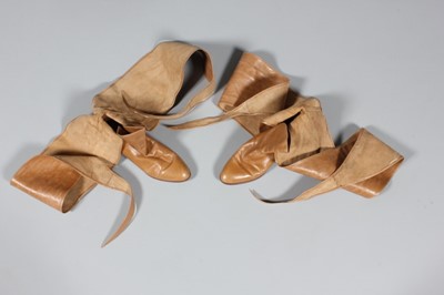 Lot 7 - A pair of Manolo Blahnik brown leather boots...