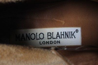 Lot 7 - A pair of Manolo Blahnik brown leather boots...