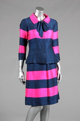 Lot 155 - A Chanel couture shocking pink and navy...