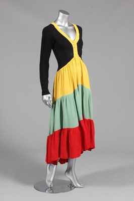 Lot 181 - An Ossie Clark 'traffic light' dress, early...