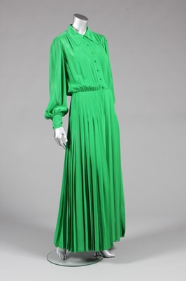 Lot 203 - A green crpe georgette evening gown, probably...