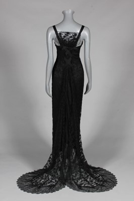 Lot 259 - An Alber Elbaz for Lanvin black lace evening...