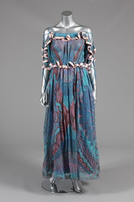 Lot 185 - A Zandra Rhodes 'Lace Mountain' printed...