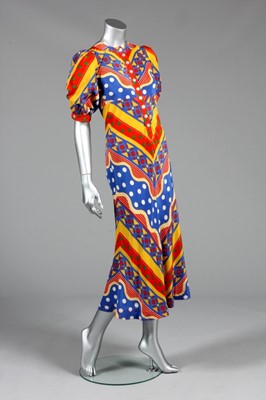 Lot 165 - A Jean Muir printed silk dress, 1971, probably...