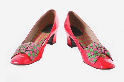 Lot 110 - A pair of Christian Dior fluorescent-pink...