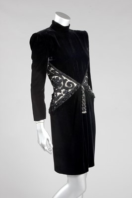 Lot 272 - A Valentino couture black velvet cocktail...