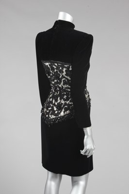 Lot 272 - A Valentino couture black velvet cocktail...