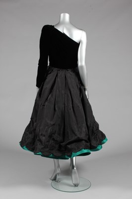 Lot 269 - A Valentino couture black velvet and damask...