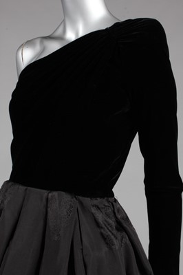 Lot 269 - A Valentino couture black velvet and damask...