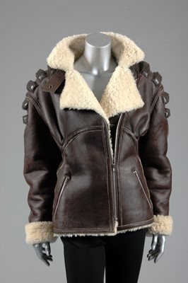 Lot 228 - A Thierry Mugler brown sheepskin jacket, 1980s,...