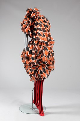 Lot 282 - An Alexander McQueen harlequin print organza...