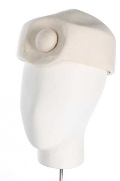 Lot 109 - A Christian Dior white felt 'space age' hat,...