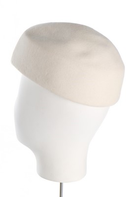 Lot 109 - A Christian Dior white felt 'space age' hat,...