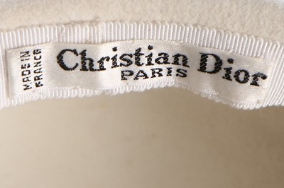 Lot 109 - A Christian Dior white felt 'space age' hat,...