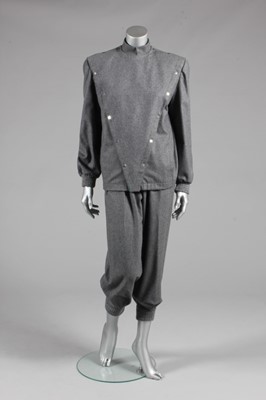 Lot 231 - A Thierry Mugler futuristic grey flannel...