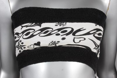 Lot 217 - A Body Map white stretch velvet and black...