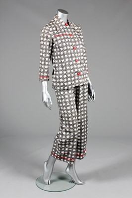 Lot 219 - A rare Leigh Bowery printed cotton pyjama suit,...