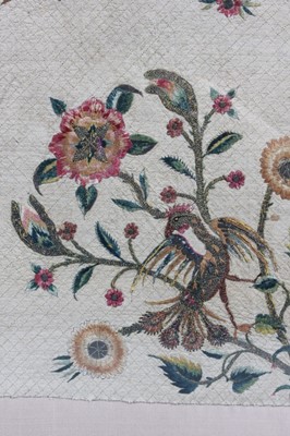Lot 51 - An embroidered cradle cover, English, circa...