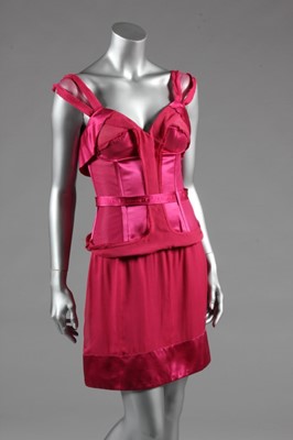 Lot 261 - A Stella McCartney raspberry satin and chiffon...