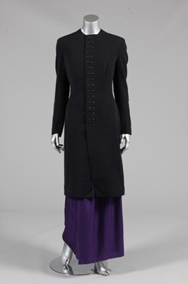 Lot 243 - A Yohji Yamamoto midnight-blue wool gabardine...