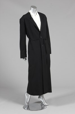 Lot 241 - A Yohji Yamamoto black wool coat with open...