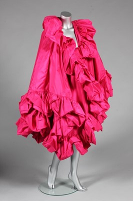 Lot 254 - A Victor Edelstein shocking pink taffeta...