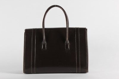 Lot 31 - An Hermès brown leather Drag bag, 1960s,...