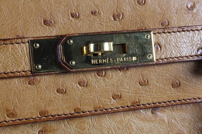 Lot 12 - An Hermès golden-brown ostrich Kelly bag, 1994,...