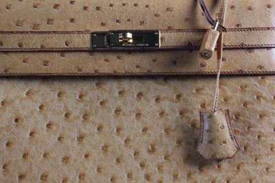 Lot 12 - An Hermès golden-brown ostrich Kelly bag, 1994,...