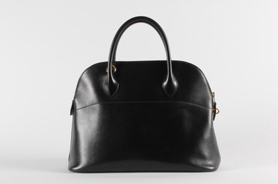 Lot 4 - An Hermès black box calf Bolide bag, 1994,...