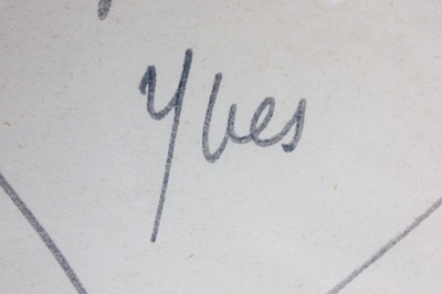Lot 45 - An Yves Saint Laurent signed sketch, Marrakech,...