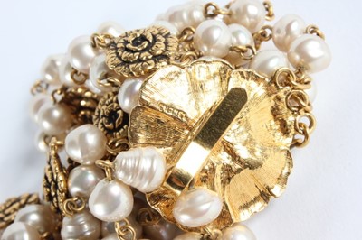 Lot 37 - A Chanel five-strand choker necklace, circa...