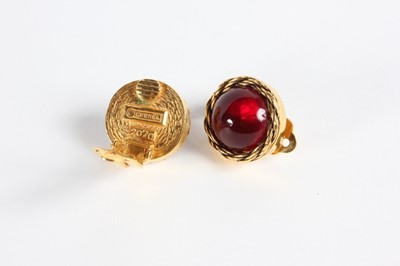 Lot 39 - A pair of Chanel ear-rings, 1985, signed, the...