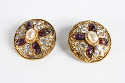 Lot 39 - A pair of Chanel ear-rings, 1985, signed, the...