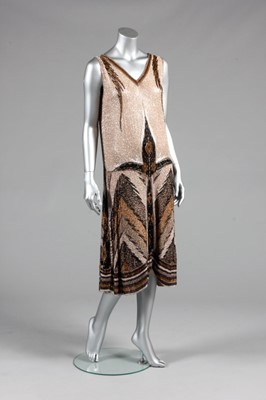 Lot 70 - A good beaded flapper dress, circa 1928,...