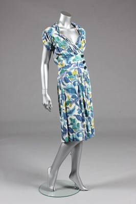 Lot 88 - A printed crpe day dress, possibly...