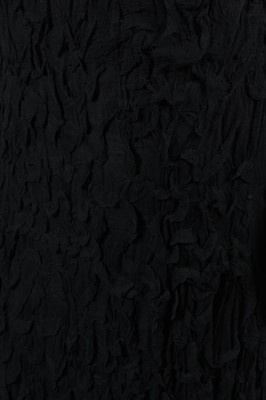 Lot 81 - A Molyneux couture black cloqu-effect chiffon...