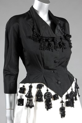 Lot 97 - A Balenciaga couture black faille `Spanish'...