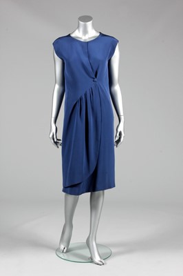 Lot 130 - A Balenciaga couture blue silk dinner dress,...