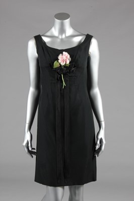 Lot 157 - A Madeleine Vramant black chiffon cocktail...