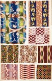 Lot 127 - A good swatch book of printed wools circa 1845-...