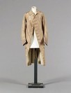 Lot 343 - A brown silk gentleman's coat circa 1785,...
