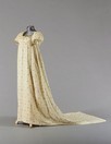 Lot 350 - A fine Indian embroidered muslin gown, English,...